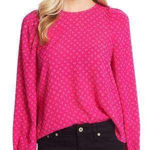 Cece Jaquard Printed Top